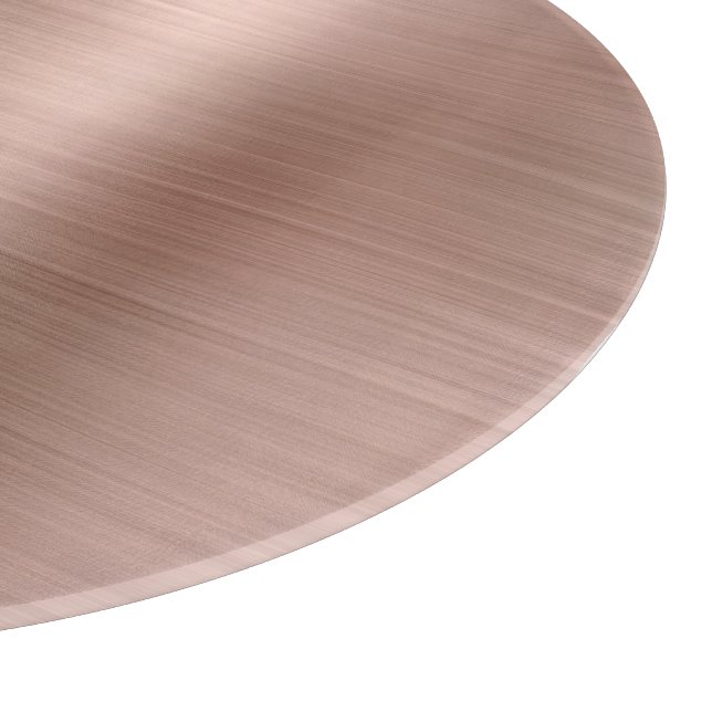 Brushed Faux Rose Gold Metallic Cutting Board (Corner)