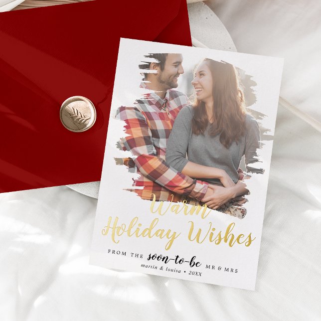Brushed Foil Warm Wishes Engagement Photo (Creator Uploaded)