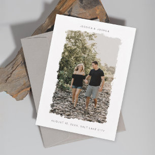 Brushed Frame Photo Save The Date