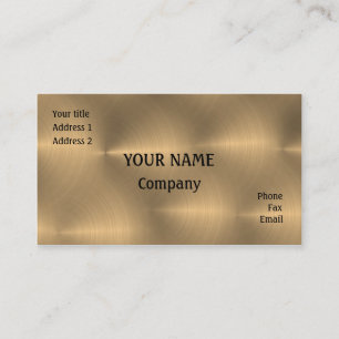 Brushed gold business card