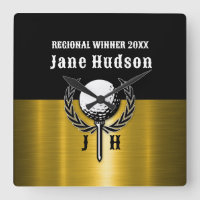 Brushed Gold Custom Golf Monogram Design