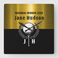 Brushed Gold Custom Golf Monogram Design