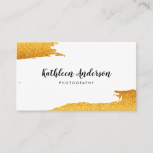 Brushed Gold Glitter Business Card