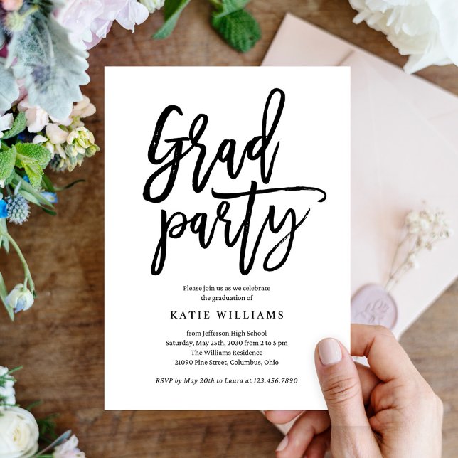 Brushed Graduation Party Invitation (Creator Uploaded)
