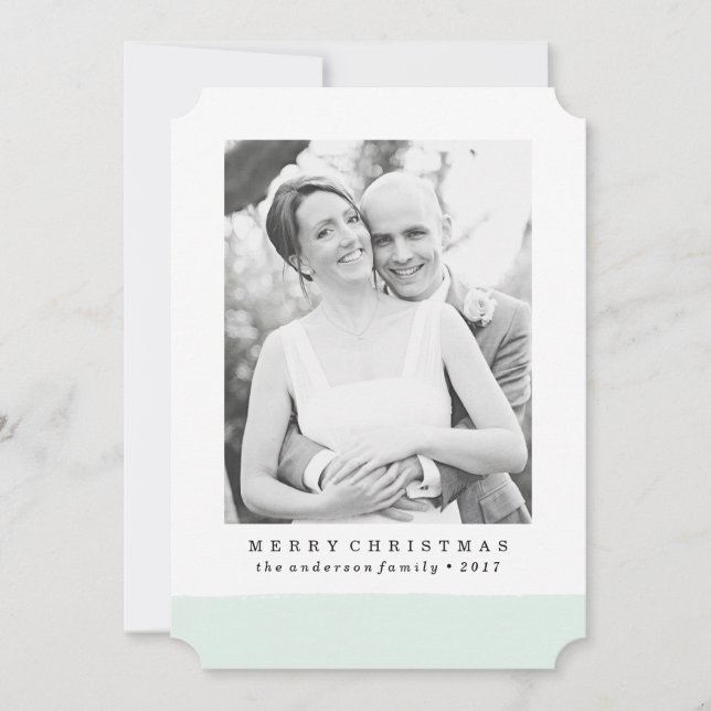 Brushed | Holiday Photo Card (Front)