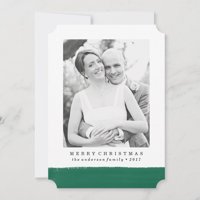 Brushed | Holiday Photo Card (Front)