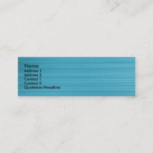 Brushed Light Blue Mini Business Card