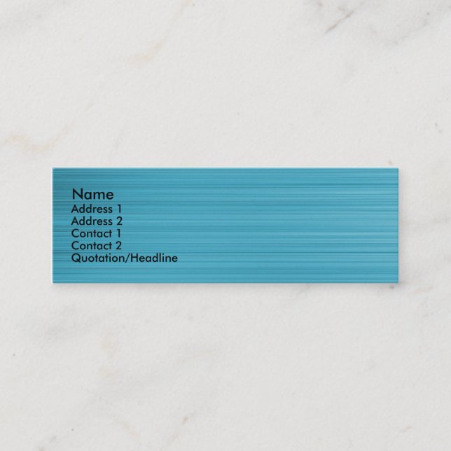 Brushed Light Blue Mini Business Card (Front)