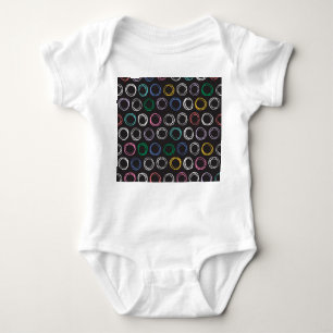 Brushed Lines: Hand Drawn Seamless Design Baby Bodysuit
