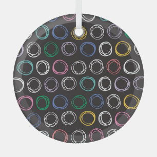 Brushed Lines: Hand Drawn Seamless Design Glass Tree Decoration