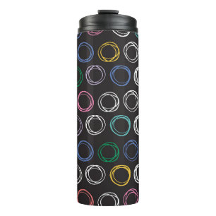 Brushed Lines: Hand Drawn Seamless Design Thermal Tumbler