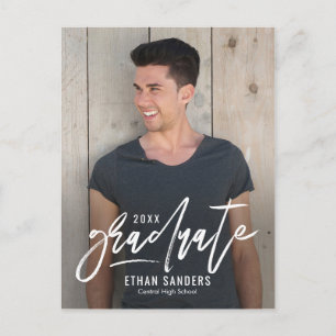 Brushed Mark Editable Colour Graduation Postcard