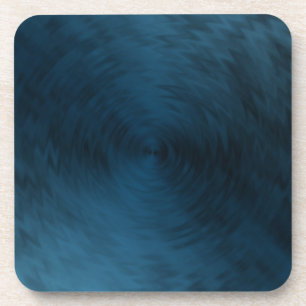 Brushed Metal Blue Steel Metallic Abstract Coaster