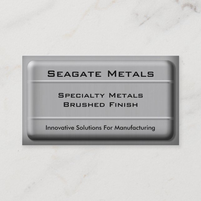 Brushed Metal business card (Front)