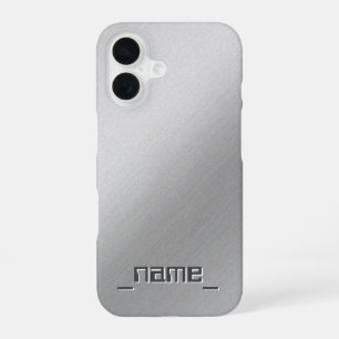 Brushed Metal design -  iPhone 16 Case