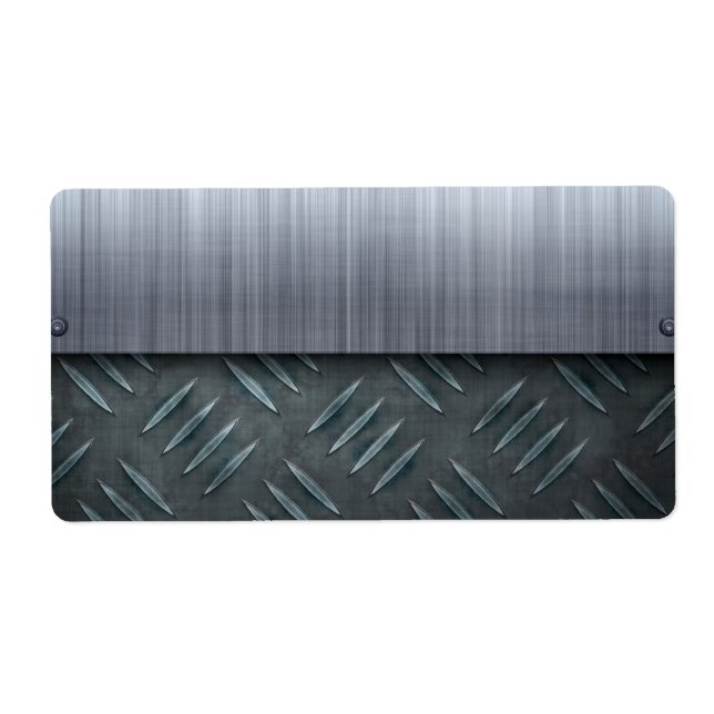 Brushed Metal Diamond Plate Template (Front)