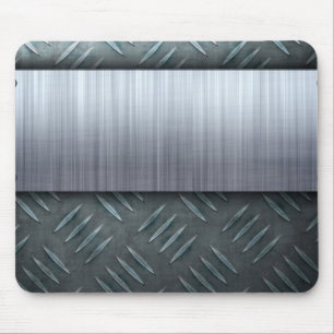 Brushed Metal Diamond Plate Template Mouse Pad