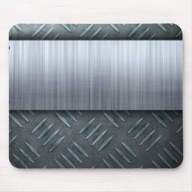 Brushed Metal Diamond Plate Template Mouse Pad (Front)