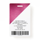 Brushed Metal Employee Photo Logo Barcode Name Bad