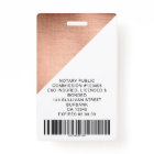 Brushed Metal Employee Photo Logo Barcode Name