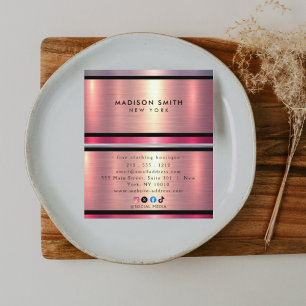 Brushed Metal Gold Banding ID801 Business Card