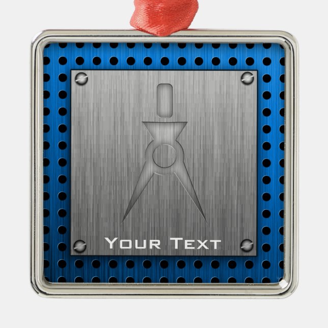 Brushed Metal-look Architect Metal Tree Decoration (Front)