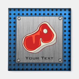 Brushed Metal-look Butcher Steak Magnet