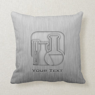 Brushed Metal-look Chemistry Cushion