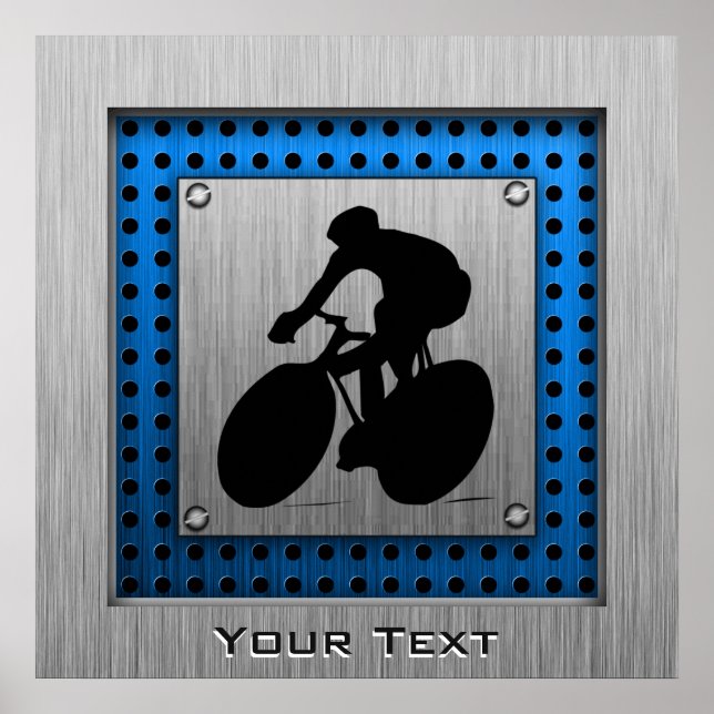 Brushed metal look Cycling Poster (Front)