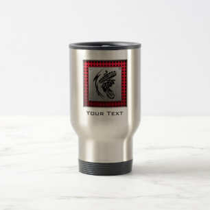 Brushed metal look Dirt Bike Travel Mug