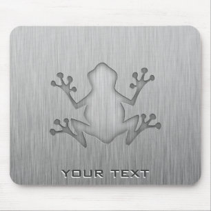 Brushed Metal look Frog Mouse Pad
