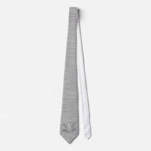 Brushed Metal look Frog Tie