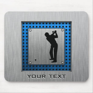 Brushed metal look Golf Mouse Pad