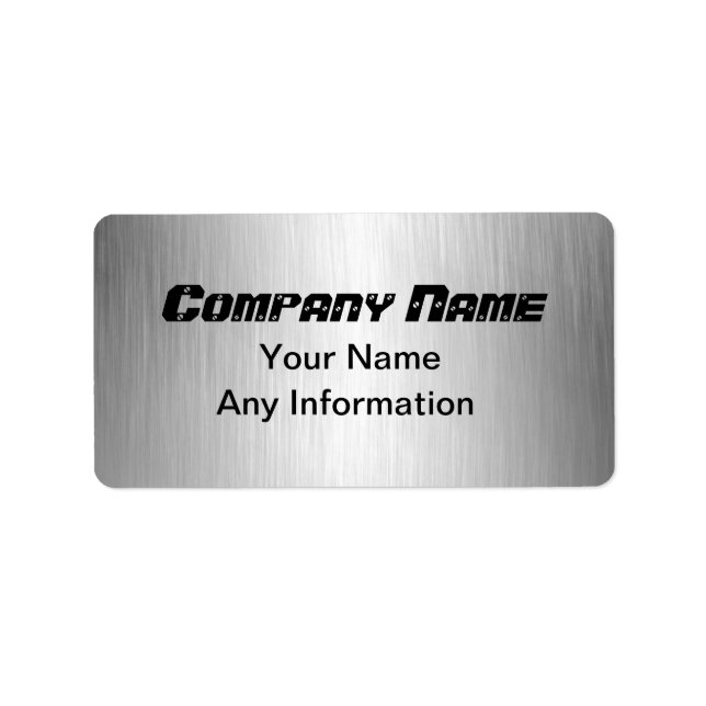 Brushed Metal Look Return Address Labels (Front)