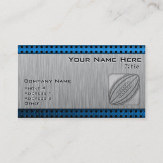 Brushed Metal-look Rugby Business Card