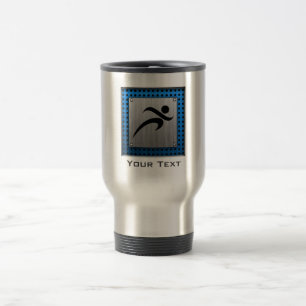 Brushed Metal look Running Travel Mug