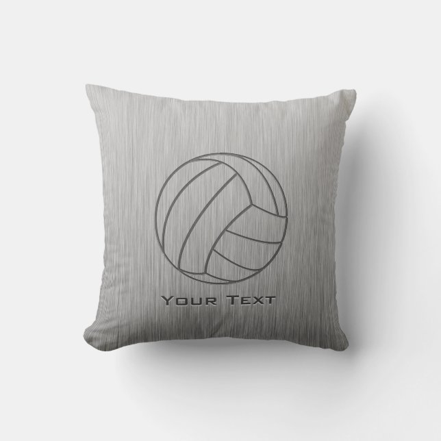 Brushed Metal-look Volleyball Cushion (Front)