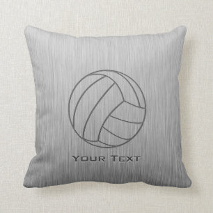 Brushed Metal-look Volleyball Cushion