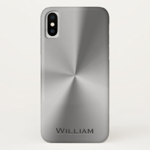 Brushed metal personalised name Case-Mate iPhone case