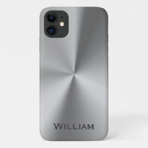 Brushed metal personalized name Case-Mate iPhone case