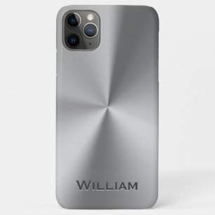 Brushed metal personalized name Case-Mate iPhone case