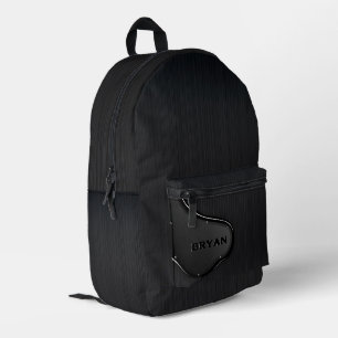 Brushed Metal  Printed Backpack