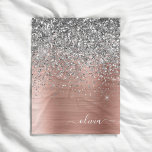 Brushed Metal Rose Gold Silver Glitter Monogram Fleece Blanket<br><div class="desc">Rose Gold - Blush Pink and Silver Faux Foil Metallic Sparkle Glitter Brushed Metal Monogram Name and Initial Fleece Blanket. This makes the perfect sweet 16 birthday,  wedding,  bridal shower,  anniversary,  baby shower or bachelorette party gift for someone that loves glam luxury and chic styles.</div>