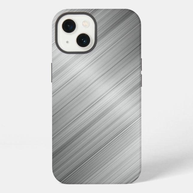 Brushed Metal Texture iPhone Case (Back)