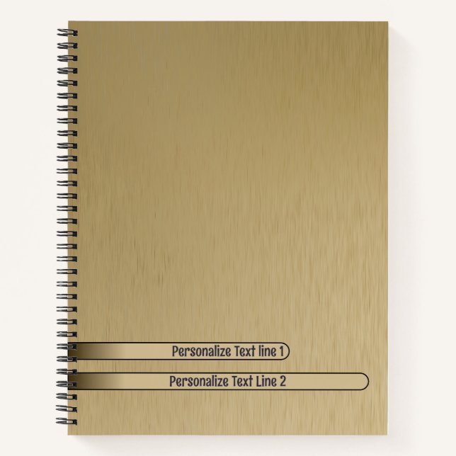 Brushed metal texture notebook (Front)