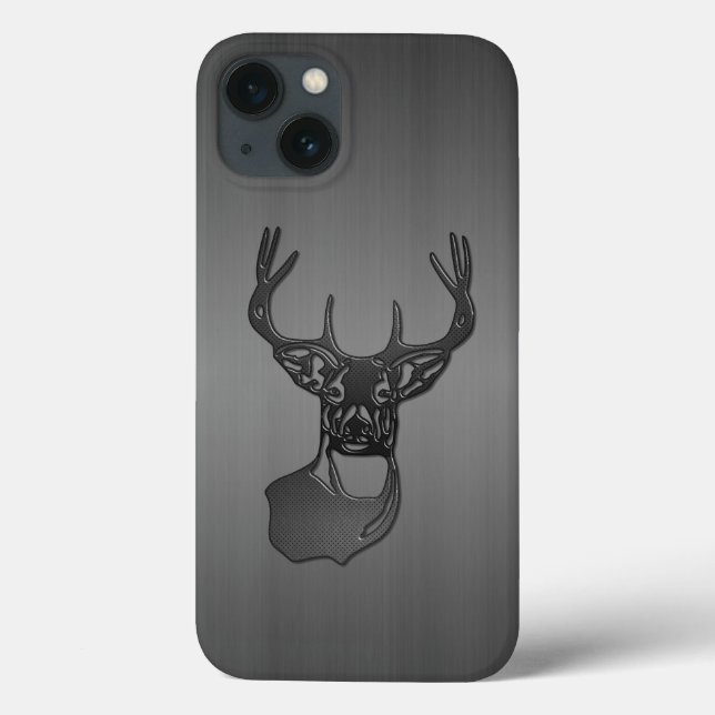 Brushed Metal - White Tail Buck Deer Case-Mate iPh Case-Mate iPhone Case (Back)