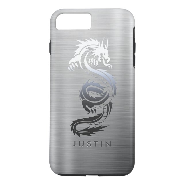 Brushed Metallic Dragon Case-Mate iPhone Case (Back)