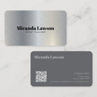 Brushed Metallic texture Business Card