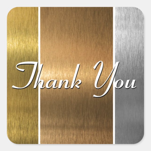 Brushed Metals Square Sticker (Front)