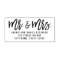 Brushed Mr and Mrs Personalised Rubber Stamp